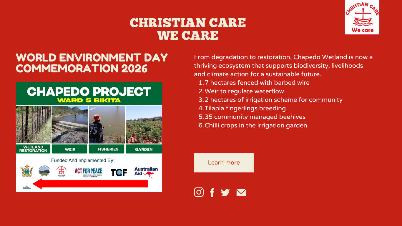 Christian Care Joins Masvingo Province in Commemorating World Environment Day 2026
